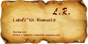 Labáth Romuald névjegykártya